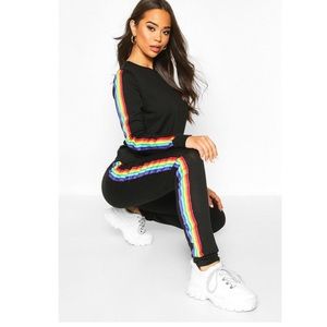 rainbow jumpsuit boohoo